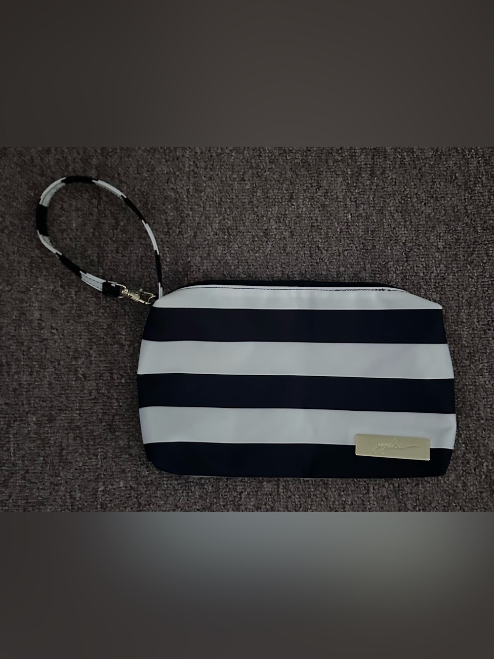 Ju-Ju-Be Navy and White Striped Wristlet Clutch - NWOT